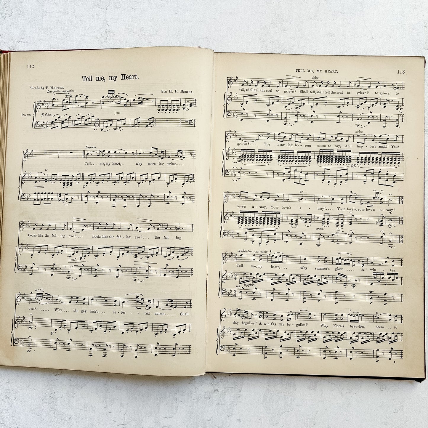 Antique Songs of England Music Book, J.L. Hatton 1878