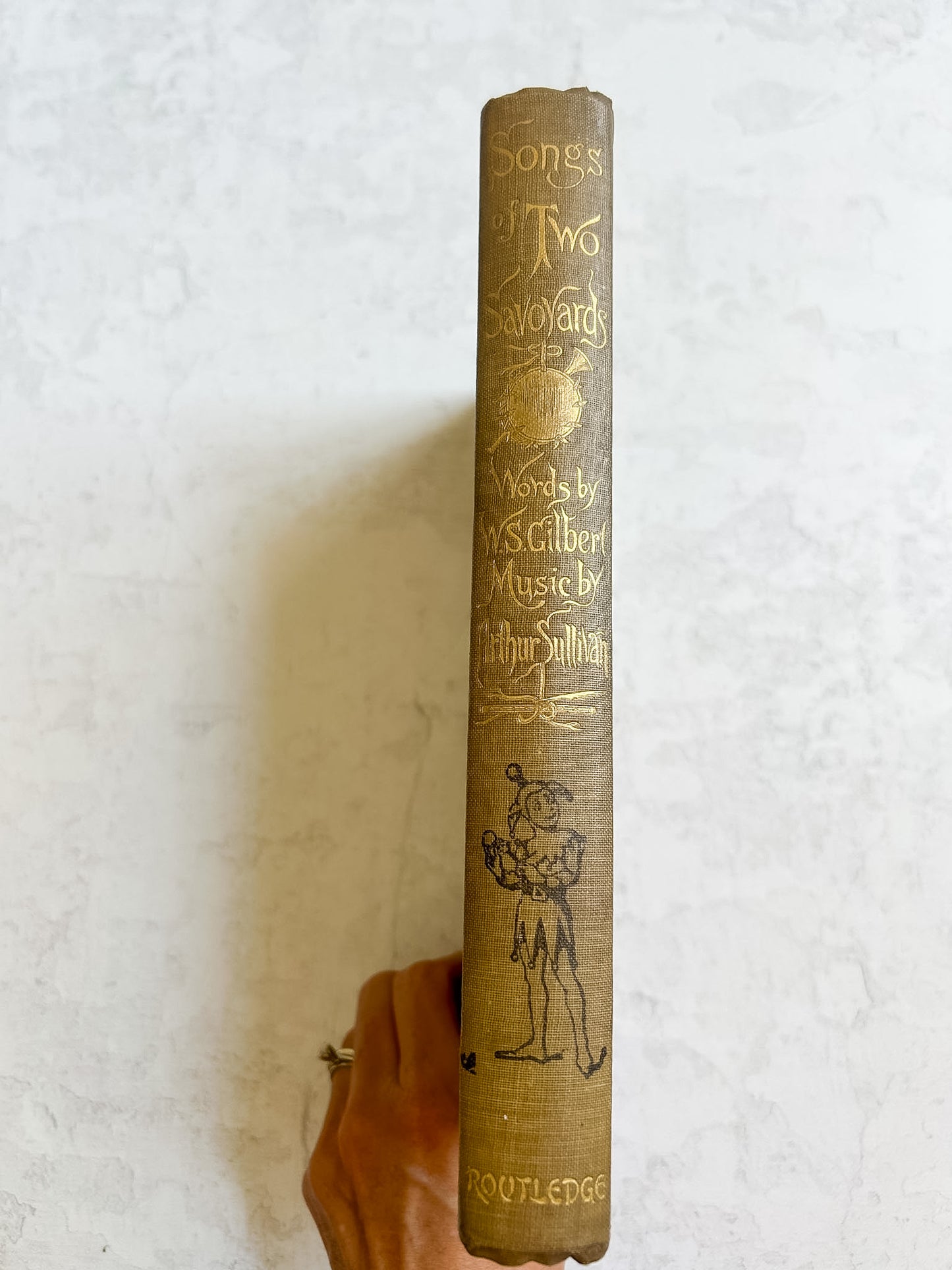 Antique Gilbert & Sullivan Illustrated Music Book – Songs of Two Savoyards
