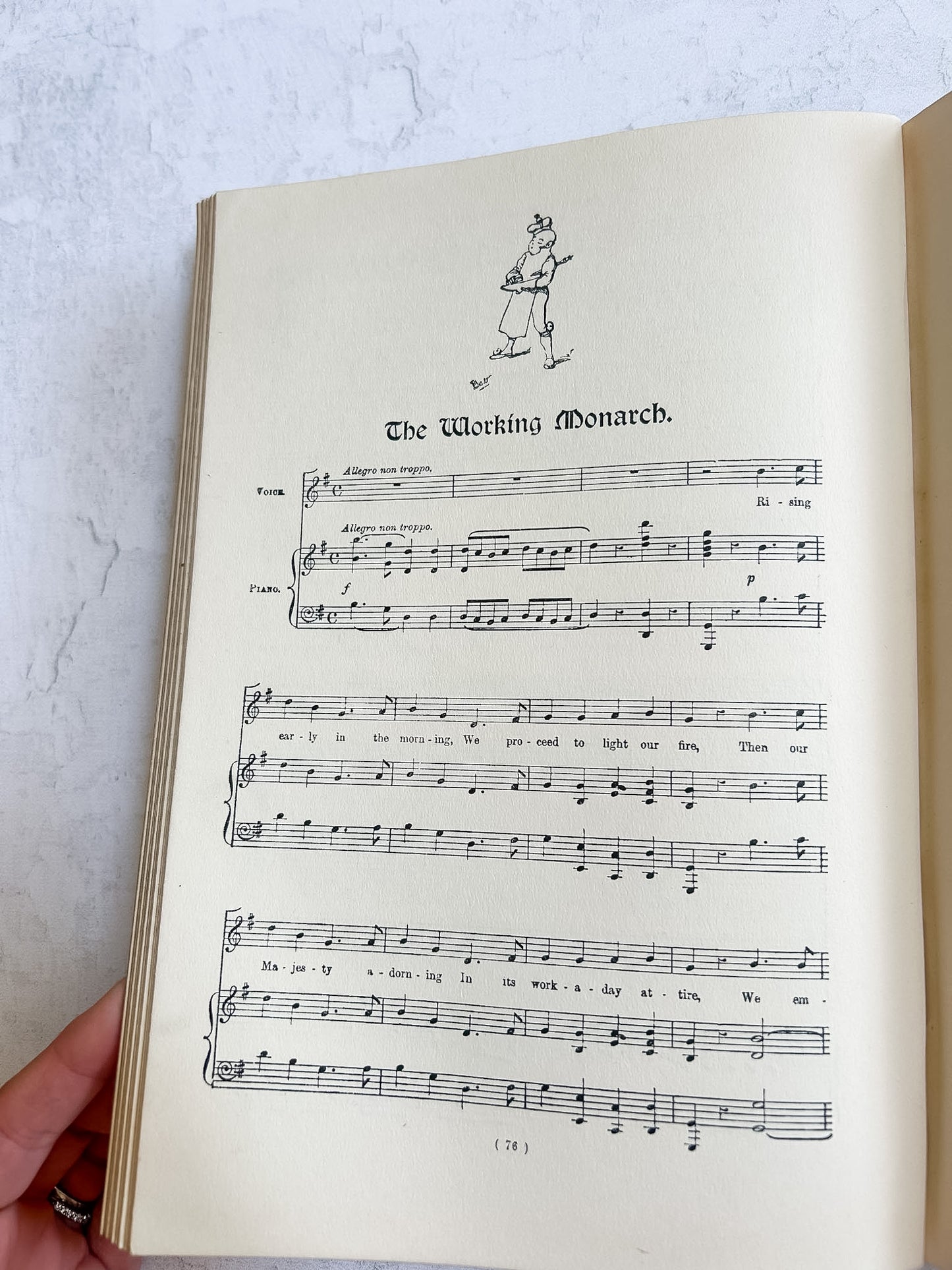 Antique Gilbert & Sullivan Illustrated Music Book – Songs of Two Savoyards