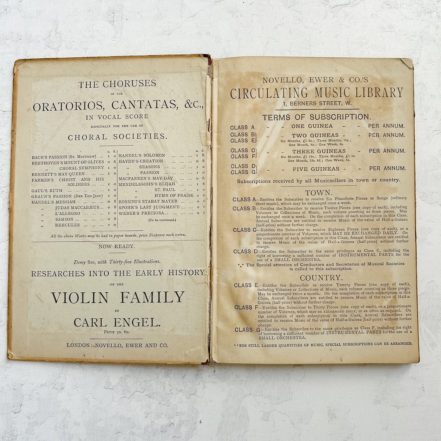 Antique 1884 Dvořák Stabat Mater Music Book, Victorian Music Score