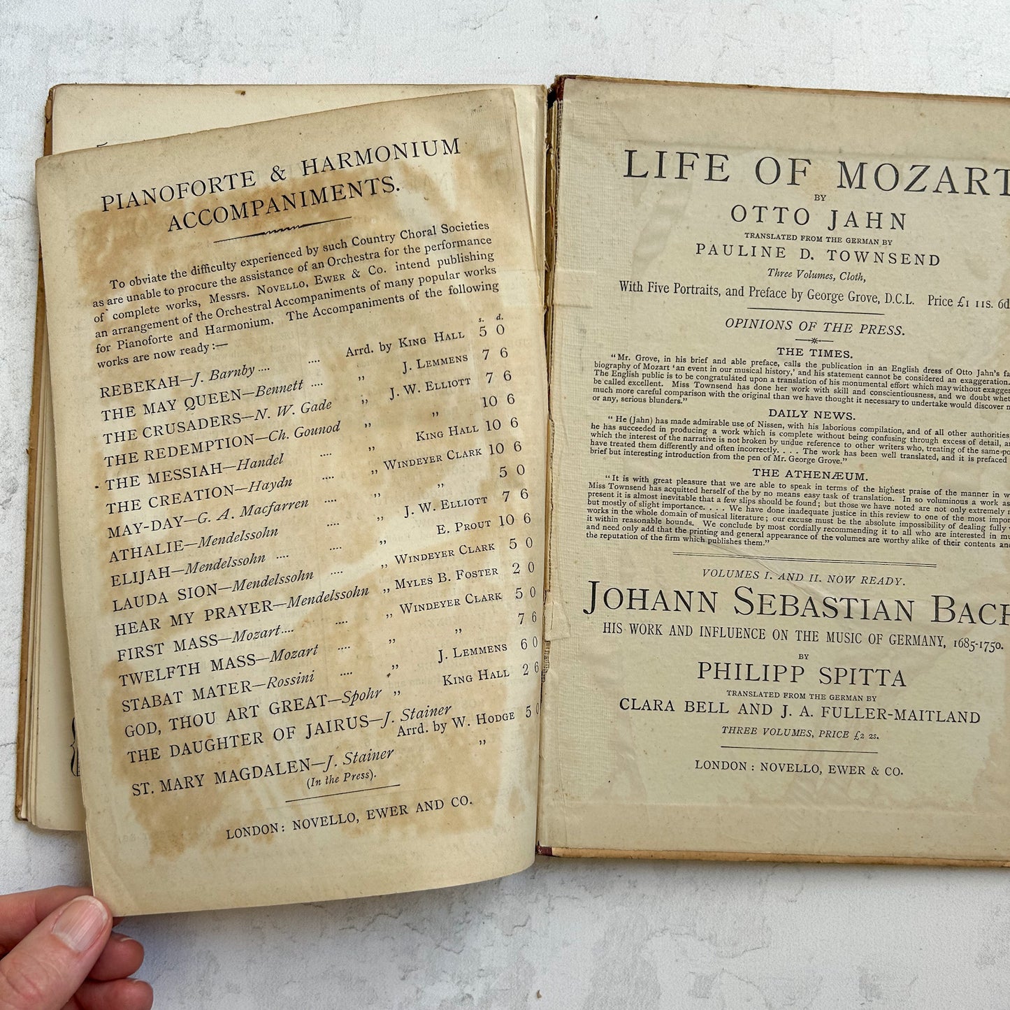 Antique 1884 Dvořák Stabat Mater Music Book, Victorian Music Score
