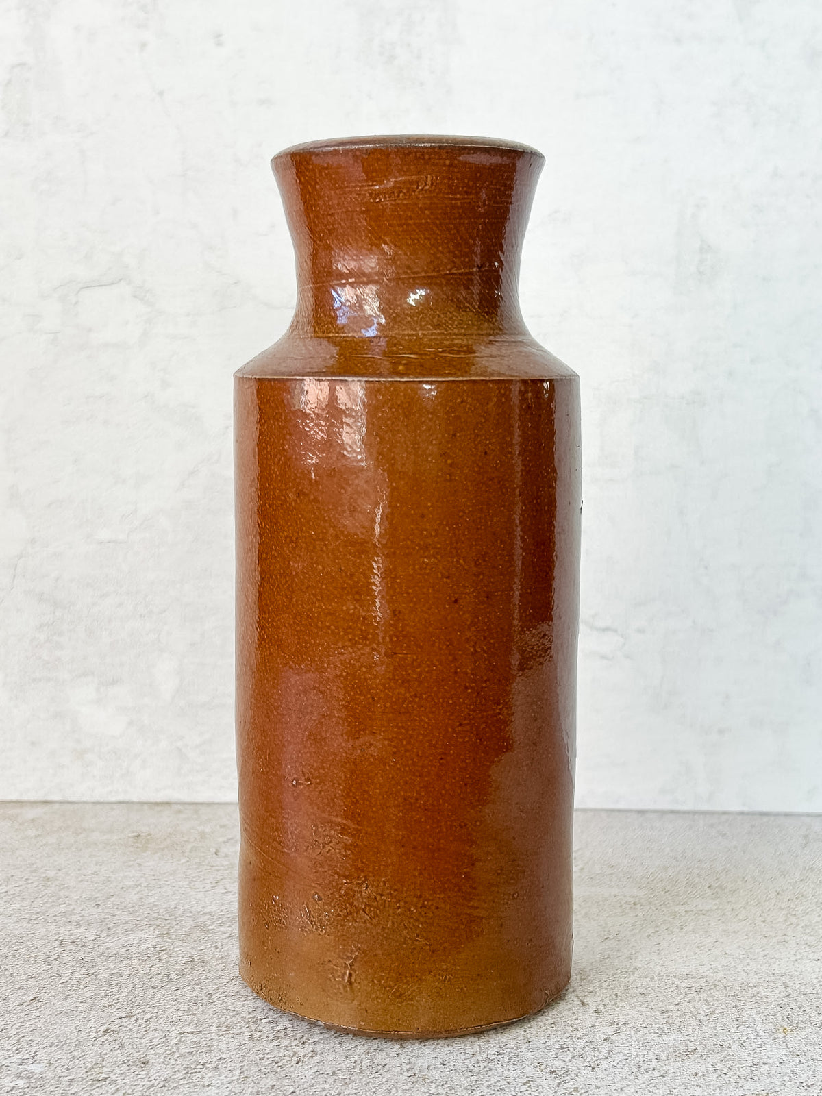 Antique English Brown Stoneware Master Ink Bottle, c.1900