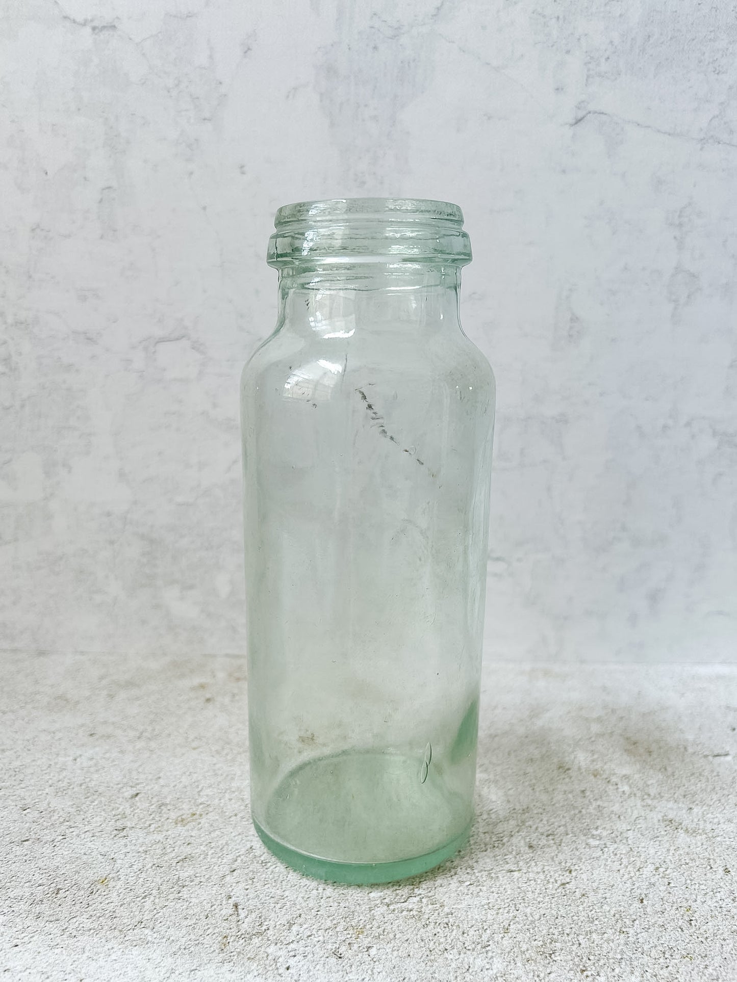 Antique Victorian Teal Glass Storage Jar