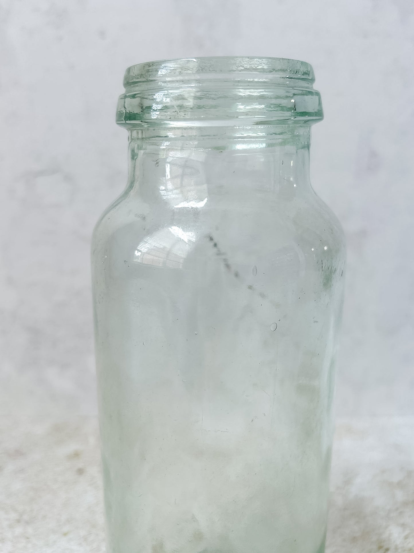 Antique Victorian Teal Glass Storage Jar