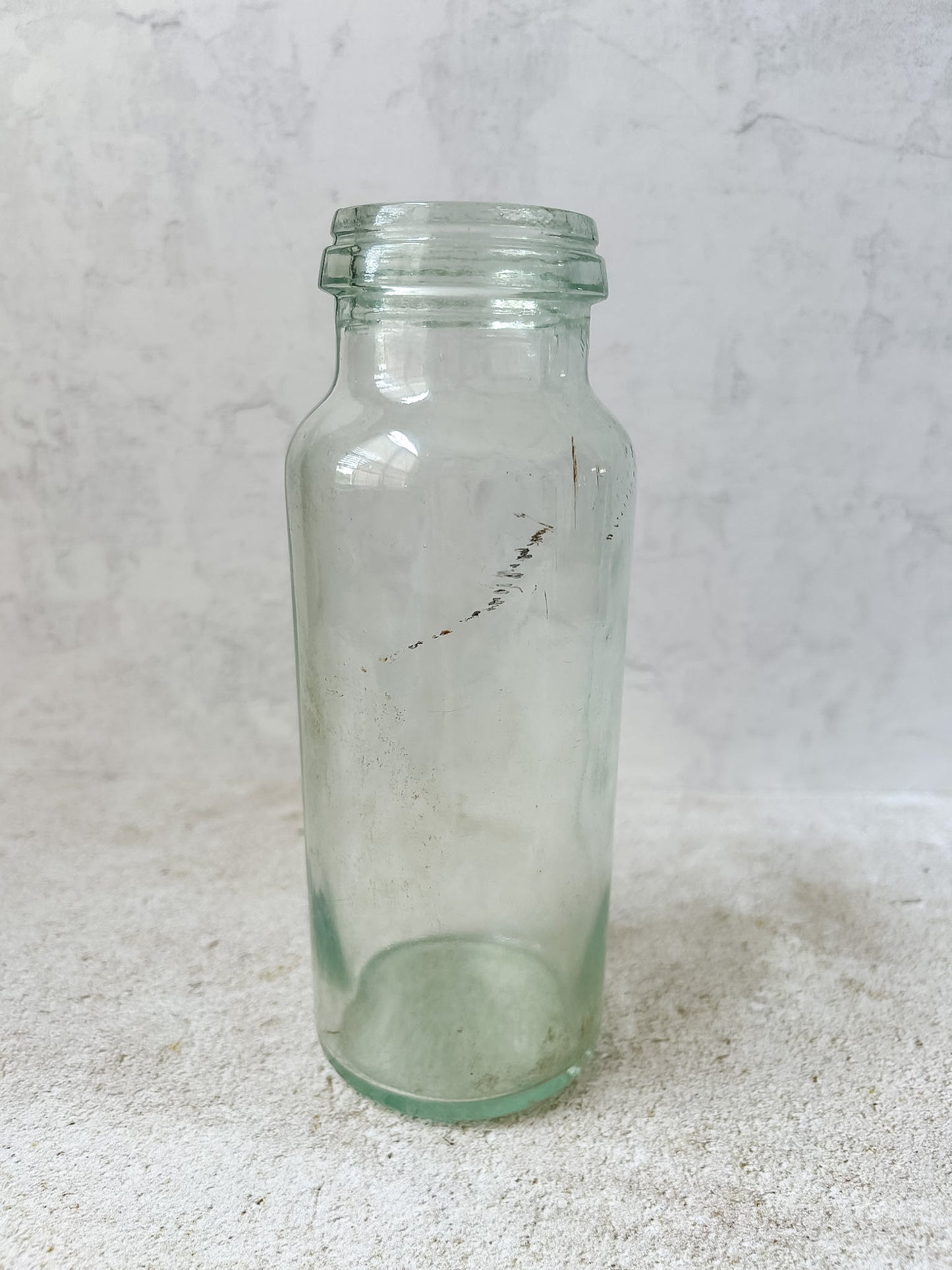 Antique Victorian Teal Glass Storage Jar
