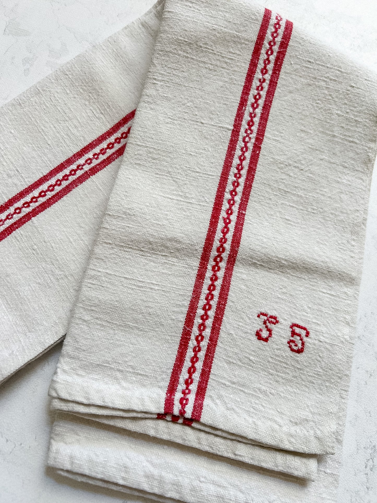 Vintage French Linen Torchon