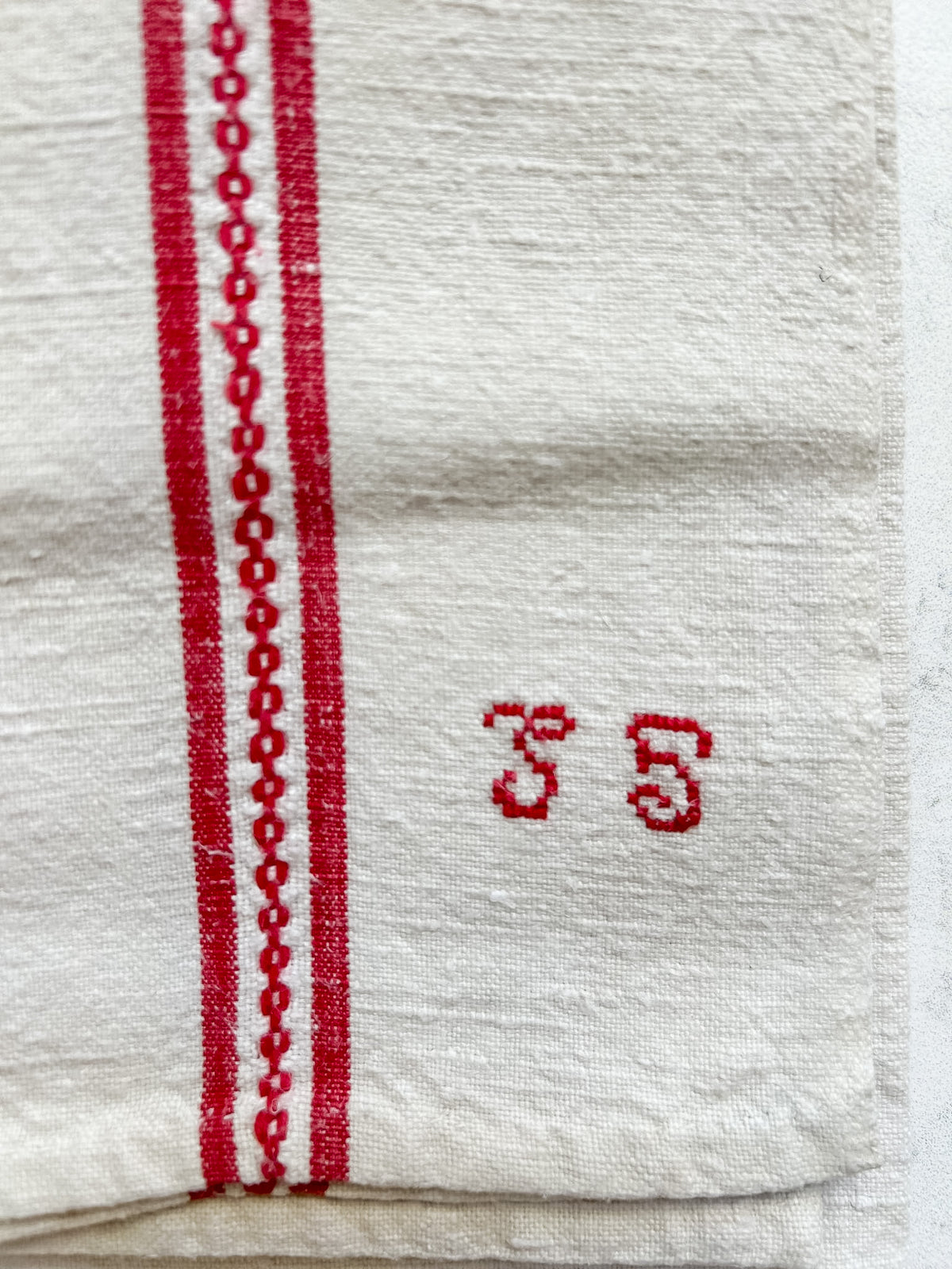 Vintage French Linen Torchon