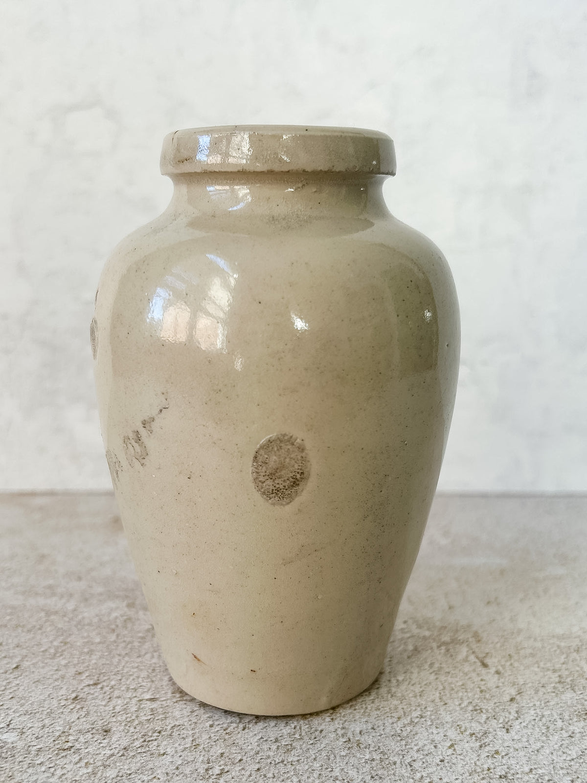 Antique English Virol Bone Marrow Stoneware Advertising Jar, c.1900