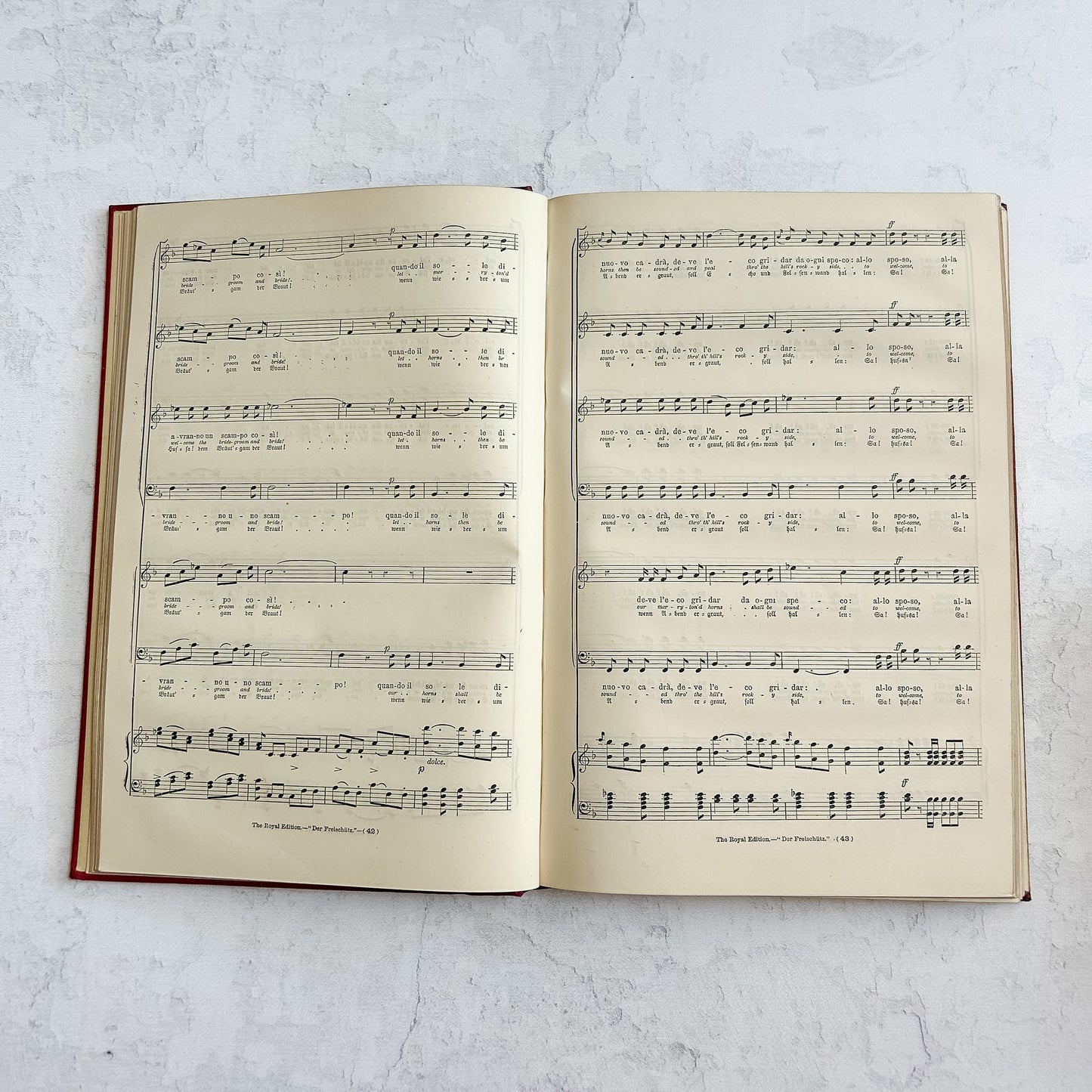 Antique Weber's Der Freischütz Music Folio, Royal Edition c.1890