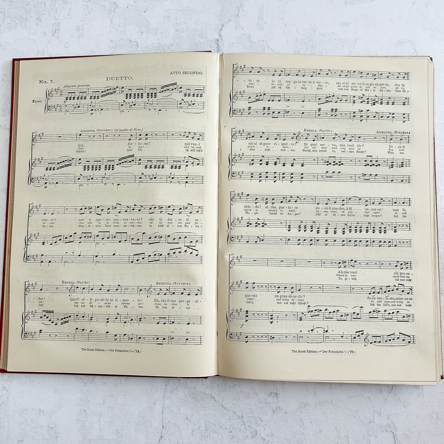 Antique Weber's Der Freischütz Music Folio, Royal Edition c.1890