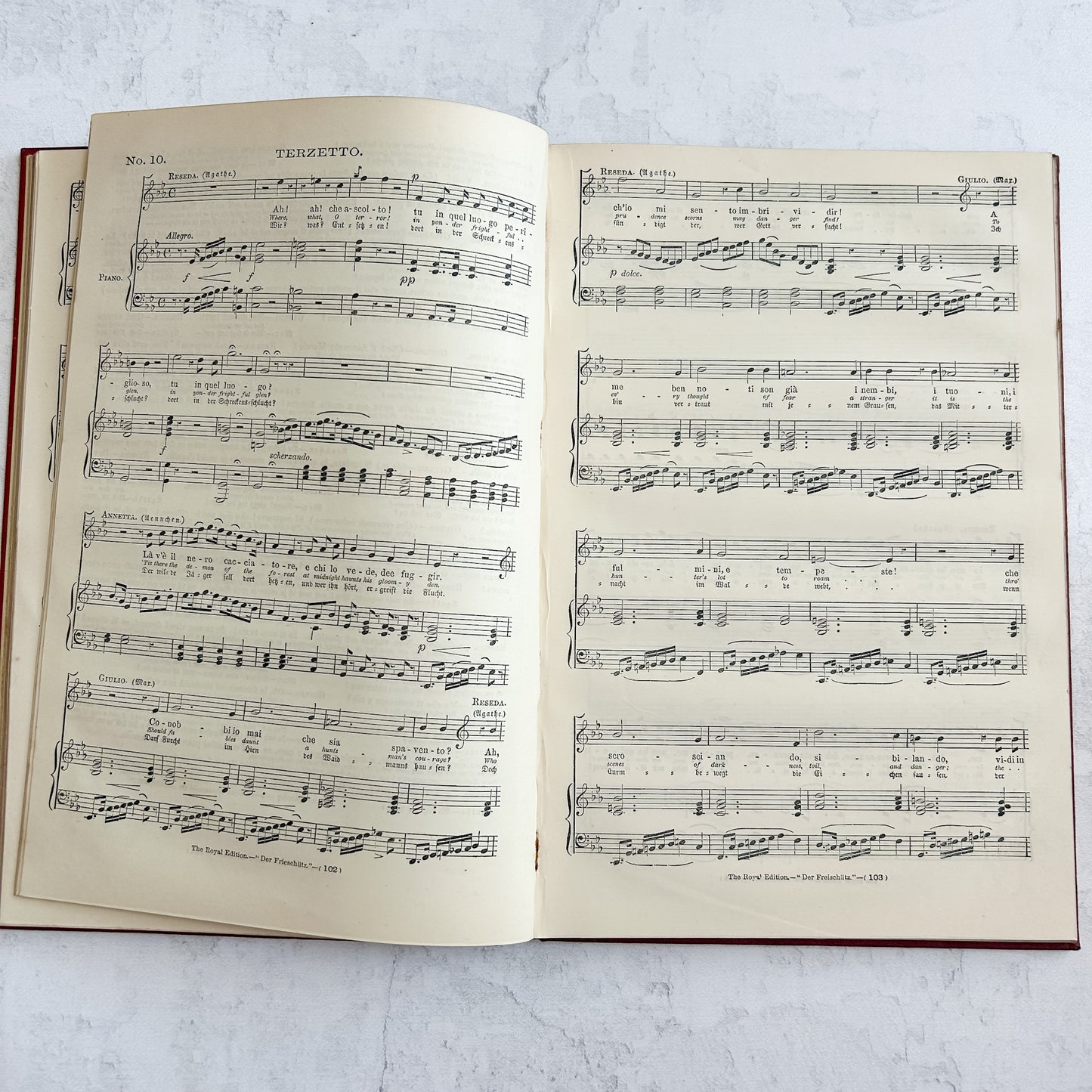 Antique Weber's Der Freischütz Music Folio, Royal Edition c.1890
