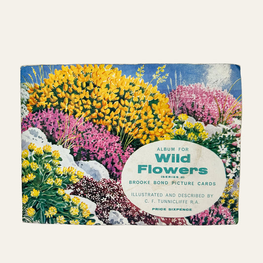 Vintage Brooke Bond Wild Flowers Tea Card Album with Set Cards